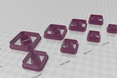 Clay Cutter STL File Modern Minimalist- Geometric Earring Di Product Image 3