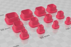 Stud Micro Rounded Square Clay Cutter - Cookie Cutter STL Product Image 3