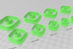Rounded Square 3 Clay Cutter - Cookie Cutter STL File Product Image 3