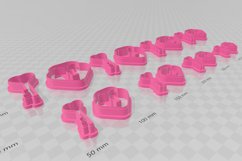 Heart Lock and Key 1 Earring Clay Cutter - Cookie Cutter Product Image 3