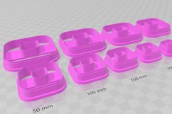 Rounded Square 2 Clay Cutter - Cookie Cutter STL File Product Image 3