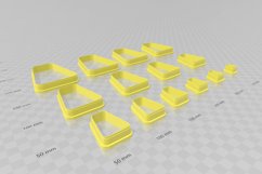 Trapezoid 1 Earring Clay Cutter - Cookie Cutter STL Files Product Image 3