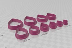 Clay Cutter STL File Teardrop Bezel Backing 1- Classic Earri Product Image 3