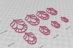 Decadent Drop 1 Earring Charm STL File - Digital Download -8 Product Image 3