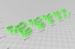 Half Frill 1 Earring Clay Cutter - Cookie Cutter Product Image 3