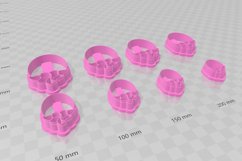 Flower Oval 1 Clay Cutter - Cookie Cutter STL File Product Image 3