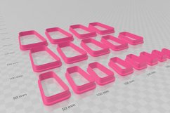 Long Trapezoid 2 Clay Cutter - Cookie Cutter STL File Product Image 3