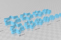 Rounded 6 Point Star Clay Cutter - Cookie Cutter STL File Product Image 3