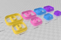 Clay Cutter STL File Minimalist Square- Geometric Earring Di Product Image 3