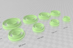 Circle Design 2 Earring Clay Cutter - Cookie Cutter Stl Product Image 3