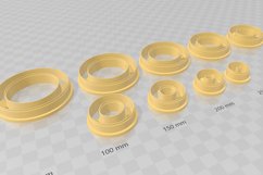 7.5mm Wide Circle Bezel Earring Clay Cutter -Cookie Cutter Product Image 3