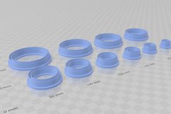 Clay Cutter STL File - Circle Bezel 4- Earring Digital File Product Image 3