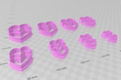 Broken Heart 1 Clay Cutter - Cookie Cutter STL File Product Image 4