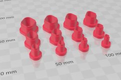 Stud Micro Rounded Diamond 1 Clay Cutter - Cookie Cutter Stl Product Image 3