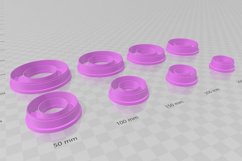 Circle Design 1 Earring Clay Cutter - Cookie Cutter STL File Product Image 3