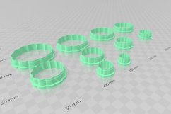 Frill Circle 1 Earring Clay Cutter - Cookie Cutter STL File Product Image 3