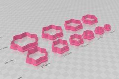 Clay Cutter STL File Flower Hexagon 3 Product Image 3