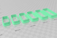 Chunky Thick Rectangle 2 Hair Barrette/Crocodile Clay Cutter Product Image 3