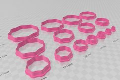 Wavy Octagon 1 Clay Cutter Earring -Cookie Cutter Product Image 3