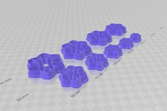 Clay Cutter STL File Flower Hexagon 6- Earring Digital File Product Image 3