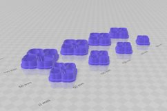 Clay Cutter STL File Art Deco Square - Earring Digital File Product Image 3