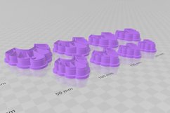 Clay Cutter STL File Frill Drop 8- Earring Digital File Down Product Image 3