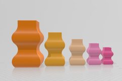 Wiggle Vase 1 STL File - Digital Download -5 Sizes- Homeware Product Image 3