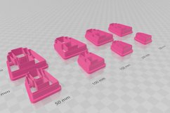 20s Trapezoid 2 Earring Clay Cutter - Cookie Cutter STL File Product Image 3