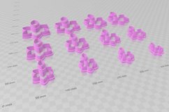 Split 6 Petal Flower 1 Clay Cutter - Cookie Cutter STL File Product Image 4