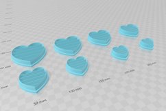 Ribbed Heart 2 Clay Cutter - Cookie Cutter STL File Product Image 3