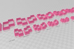 Split Square 1 Clay Cutter - Cookie Cutter STL File Product Image 4