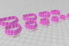 Heart Frill 4 Earring Clay Cutter - Cookie Cutter Product Image 3