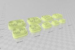 Patchwork Square 1 Earring Clay Cutter - Cookie Cutter STL Product Image 3