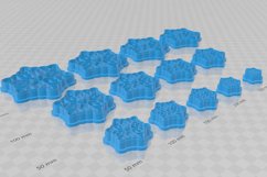 Clay Cutter STL File Snowflake 3 - Christmas Earring Digital Product Image 3