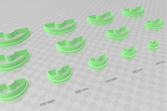 Half Circle 4 Clay Cutter - Cookie Cutter STL File Product Image 3