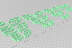 Square Square 3 Earring Clay Cutter - Cookie Cutter STL File Product Image 3