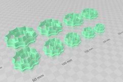 Web Circle 2 Earring Clay Cutter - Cookie Cutter STL File Product Image 3