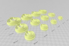 Circle Drop 3 Clay Cutter - Cookie Cutter STL File Product Image 3