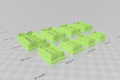 Decorative Rectangle 2 Earring Clay Cutter - Cookie Cutter Product Image 3