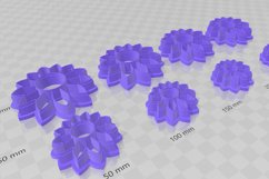 Boho Daisy 2 Clay Cutter - Cookie Cutter STL File Product Image 3