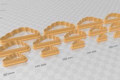 Cloud 4 Clay Cutter - Cookie Cutter STL File Product Image 3