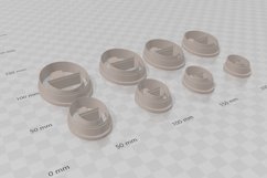 Clay Cutter STL File Minimalist Oval 2- Modern Donut Geometr Product Image 3