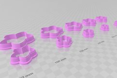 Flower 16 Clay Cutter - Cookie Cutter STL File Product Image 3