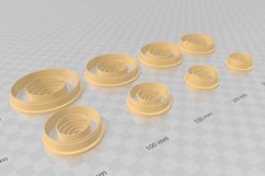 Circle Design 1 Earring Clay Cutter - Cookie Cutter Stl Product Image 3