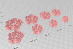 Wave Shape 4 Earring Clay Cutter - Cookie Cutter STL Files Product Image 3