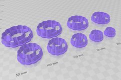 Frill Donut 2 Earring Clay Cutter - Cookie Cutter STL File Product Image 3