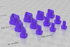 Stud Micro Rounded Kite Diamond 1 Clay Cutter -Cookie Cutter Product Image 3