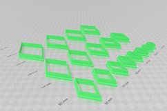 Diamond 1 Clay Cutter - Cookie Cutter STL File Product Image 3
