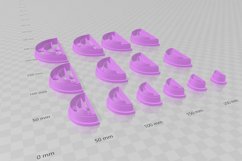 Half Circle 2 Clay Cutter - Cookie Cutter STL File Product Image 4