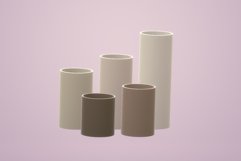 7cm Wide Base, Cylinder Vase STL File Product Image 3